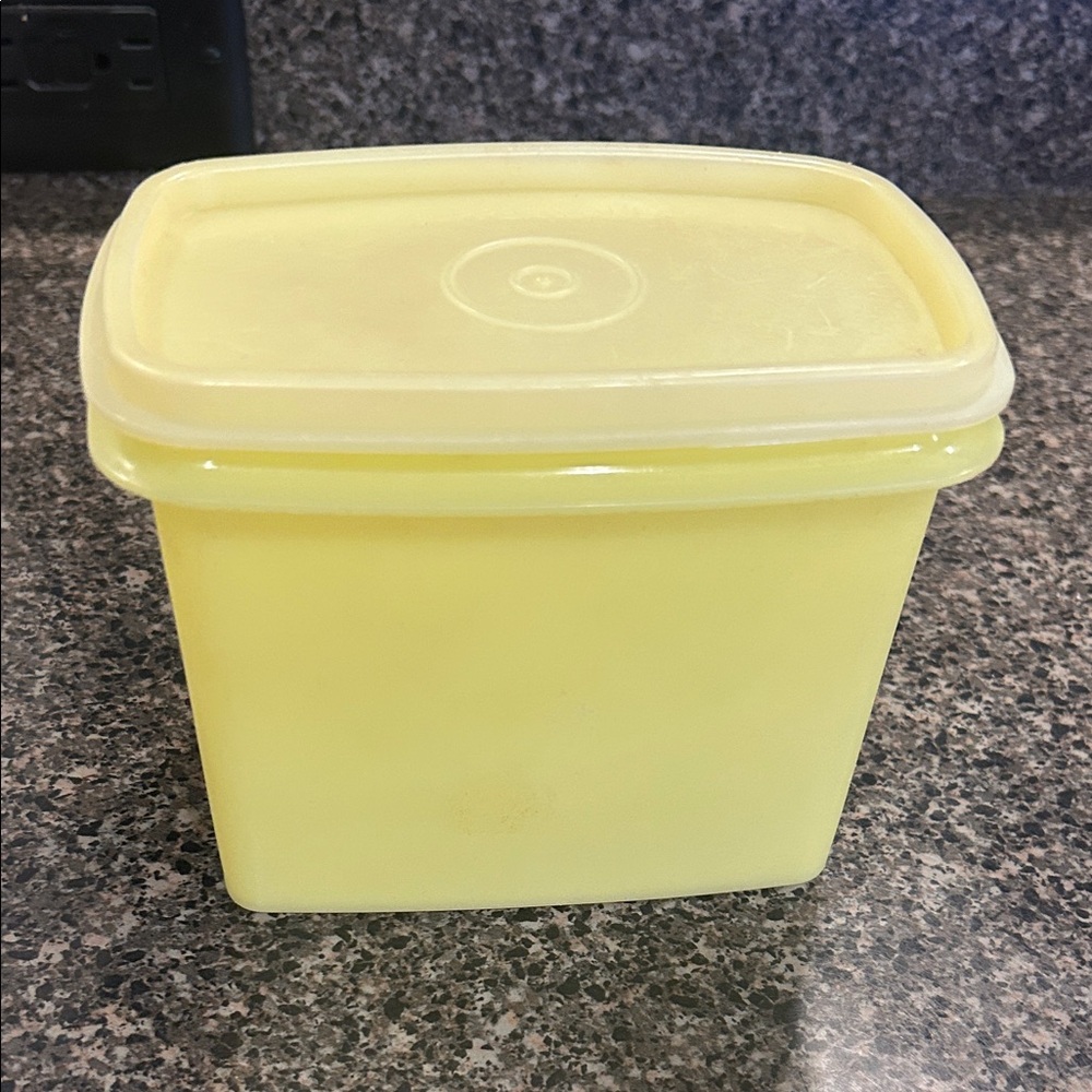 Vintage Yellow Tupperware Storage Container
